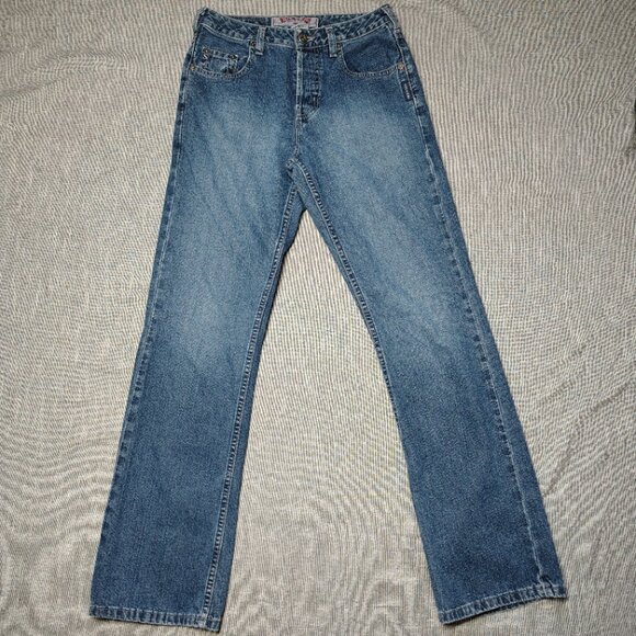 VINTAGE Silver Jeans Womens 27x32 Medium Wash Boot Cut Button Fly Canada Y2K - Picture 1 of 14